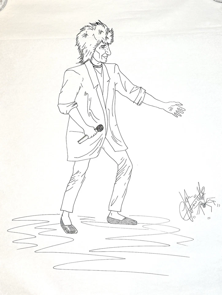 John Entwistle Art The Who Farewell Tour 2025 30”x37” Bill Wyman con certificado de autenticidad Foto 3 de 3