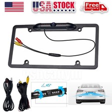 US License Plate Metal Frame Rear View Backup Camera CMOS HD LED Night Vision