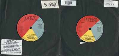 DISCO 45 GIRI     DARYL HALL & JOHN OATES    SAY IT ISN'T SO // DID IT IN A MINU