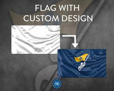 Flagge nach Maß mit Ihrem Designdruck, 3 x 5 Fuß / 90 x 150 cm Größe, Made in EU