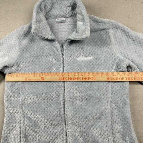 Columbia Jacket Women’s L Fire Side Sherpa Full Zip Fleece Cirrus Gray Blue - Picture 7 of 9