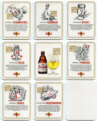 Bierdeckel 1 x 8er Serie Duvel Moortgat Belgien Puurs für Sammler Bar Theke