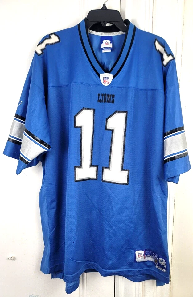 Camiseta deportiva Roy William Detroit Lions #11 NFL azul Reebok cosida 2xl nueva sin etiquetas Foto 2 de 4