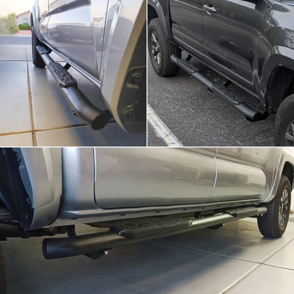 FOR 2010-2024 TOYOTA 4 Runner 3.5" Step Curved Running Boards Black Nerf Bars Foto 2 de 4