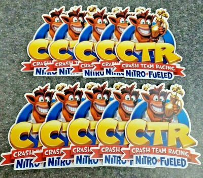 10 Crash Team Racing Nitro Fueled Vinyl Sticker Ctr 19 Crash Bandicoot 5 X 5 Ebay