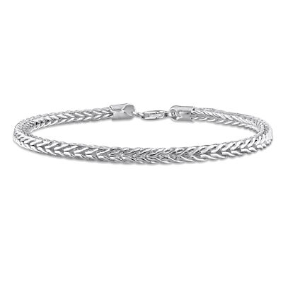 Amour Sterling Silver 4.2mm Foxtail Chain Bracelet - 7.5 in. | eBay