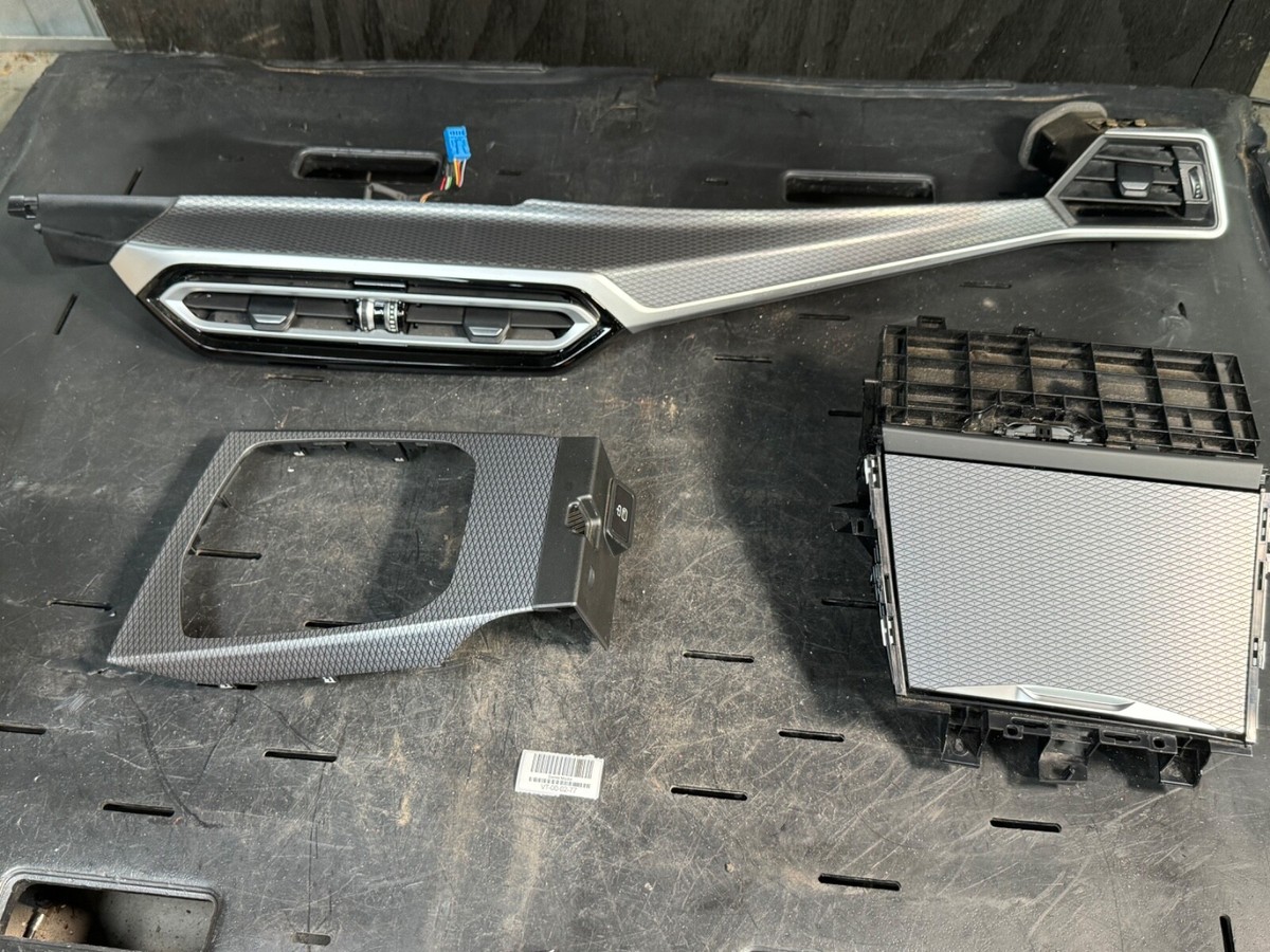 23-25 BMW G87 M2 FRONT INTERIOR ALUMINUM RHOMBICLE ANTHRACITE TRIM 