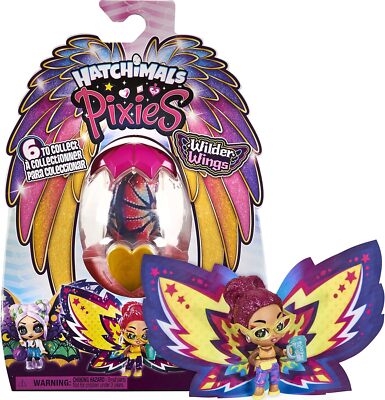 Hatchimals Pixies, Wilder Wings Pixie mit Stoffflügeln und 2 Zubehörstilen