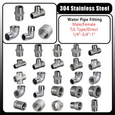 304 Stainless Steel Y Typ/L Typ/Direct Fitting Male/Female Fitting 1/2"-3/4"~1"