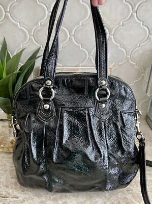 🖤 COACH POPPY BLACK PATENT LEATHER CROSSBODY-STYLE 16491 🖤 | eBay