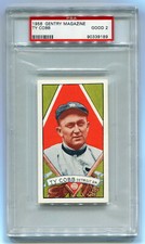 Rare 1953 Gentry magazine TY COBB Detroit Tigers PSA 2 Low Pop 3 