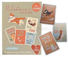 Dog Milestone Cards Photo Prop New Puppy Gift Pet Media Share First Year Memory