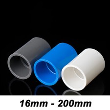PVC Plumbing Fittings Blue White Grey Straight Water 16mm-200mm Pipe Connector