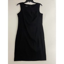 AB Studio Black Sleeveless A-line Midi Sheath Dress Size 10