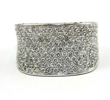 Natural Round Diamond Cluster Invisible Square Men's Ring 14k White Gold 5.00Ct