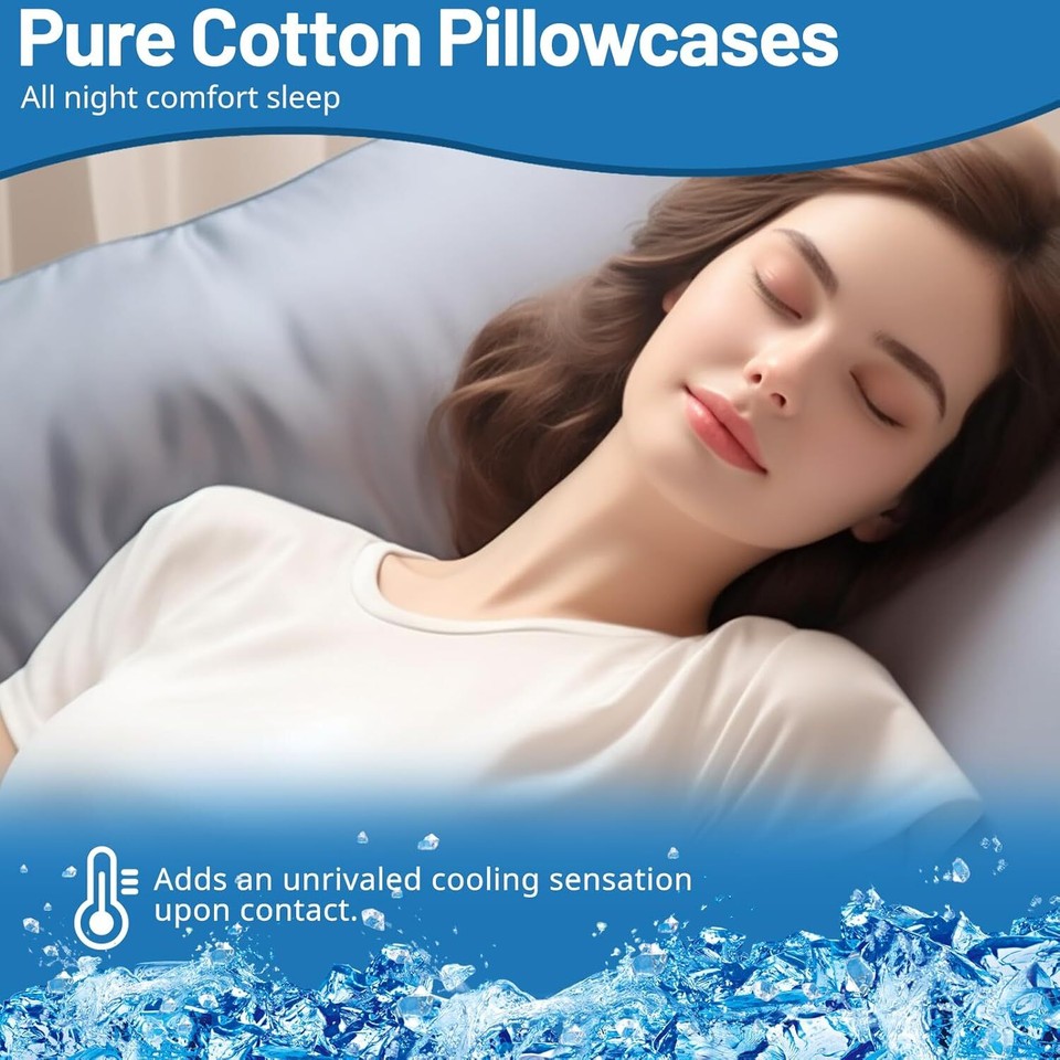 100 Cotton Pillow Cases King SizeEgyptian Cotton Pillowcases Set of 2