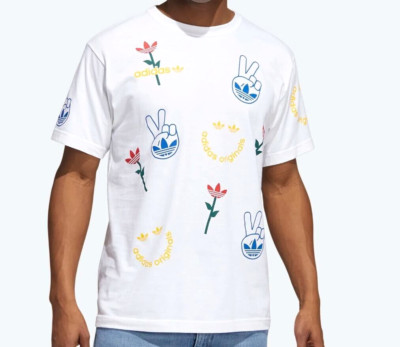 moon　adidas シャツ adidas ロゴプリントTシャツ - 古着屋グレープフルーツ ムーン