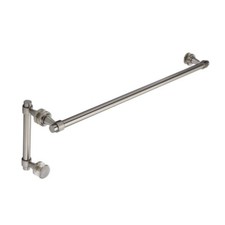 Concerto 24 Cuttable Towel Bar 6" Straight Pull Shower Door Combo Brushed Nickel
