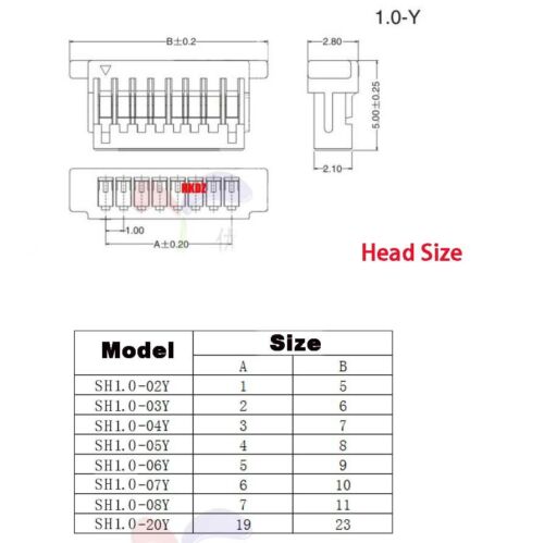 JST SH1.0mm SH1.25mm ZH1.5mm 2-10Pin Micro Connector PCB Socket Plug Wire Cable - Picture 3 of 63