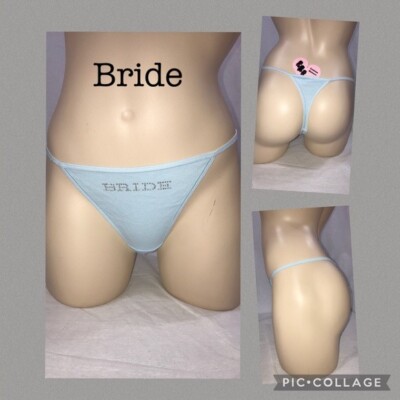 Cotton Sisters  Bride  Size Medium Thong Panty. New With Tags