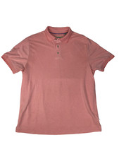 Tommy Bahama Shirt Men's Size Medium Collard Short Sleeve Polo Pink Peach