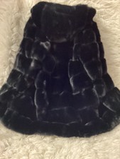 Designer Bcbg Maxazria Black Hooded Faux Fur Coat Jacket Sz Xl Bcbgmaxazria