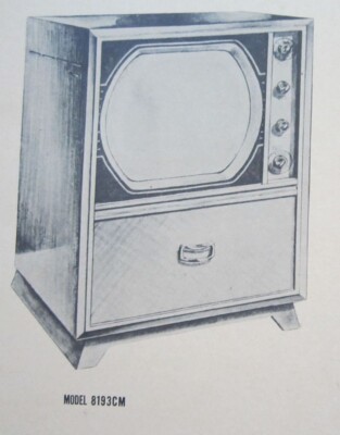 1952 ARTONE MST-12 TELEVISION TV SERVICE MANUAL PHOTOFACT MST14 14TR 16TR 17CD +