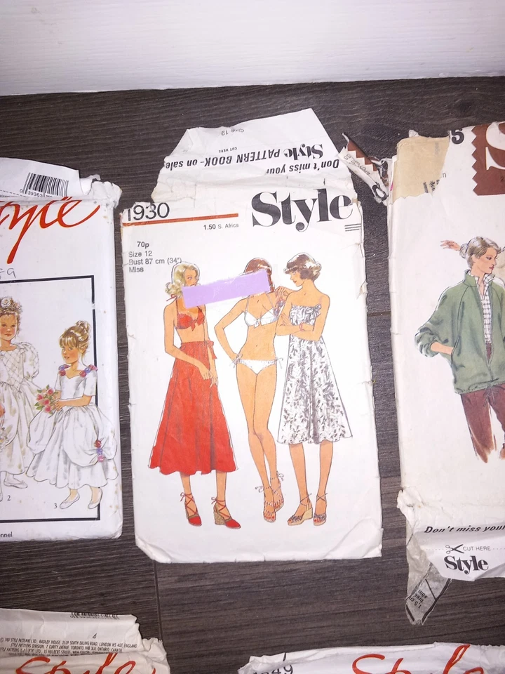 7 x Style sewing patterns: 1889, 1930, 1428,3896, 2605, 1649, 1252 - Image 4 of 4