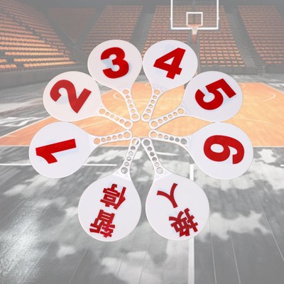 9Pcs Standard Basketball Cards Referee Practical Boards, Portable Suspend Judge