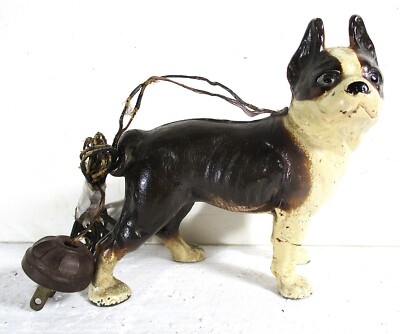 EARLY 20THC SCARCE IRON BOSTON TERRIER CIGARETTE LIGHTER GOOD CONDITION,  VINDEX