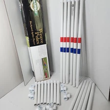 PetSafe PDT00-11032 Weave Poles Backyard Dog Agility Playset 32"x 8'10"x23" USED