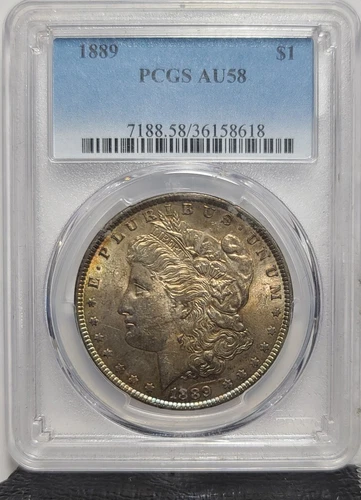 1889 $1 PCGS AU58 Toner