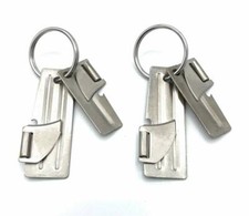 Two Set of P38 P51 Military Can Openers Stainless Steel Key Rings 6-piece bundle