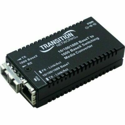 Transition Networks 10/100/1000Base-TX to 1000Base-SX Media Converter MGEPSWSX01