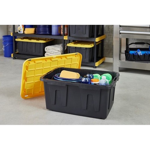 27 Gallon Plastic Storage Container Bin Heavy Duty Lightweight USA Made New - Picture 4 of 5