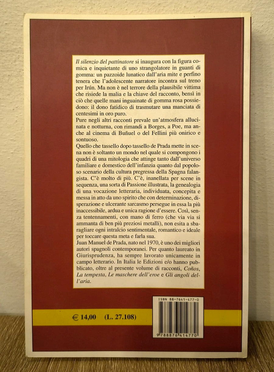 JUAN MANUEL DE PRADA - IL SILENZIO DEL PATTINATORE - LIBRO E/O 2002 thumbnail 2