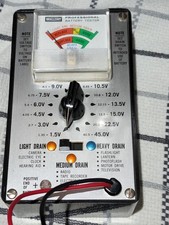 Vintage Analog Professional Battery Tester 1.5V - 45V Mallory BT20 Duracell 
