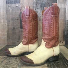 Tony Lama Vintage Gold Label Wingtip Urban Cowboy Boots Womens 5.5 B