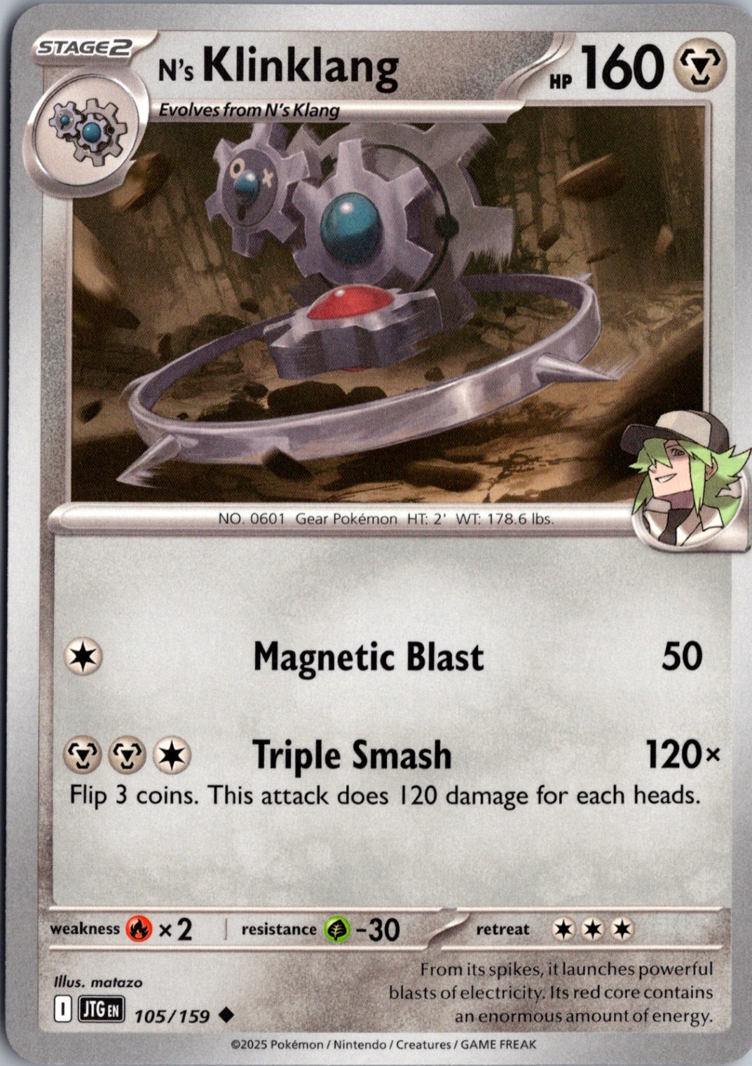 N's Klinklang Normal Uncommon SV09: Journey Together 105/159 NM