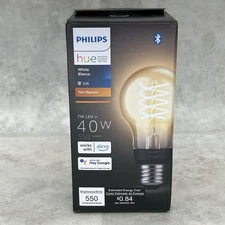 N Philips Hue 40-Watt Equivalent A19 Smart LED  White Blanco Bluetooth