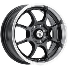 Konig Lightning 14x6 4x1004x4.5 38mm Gloss Black Wheel Rim 14 Inch