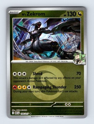 N's Zekrom (Energy) - Ascended Heroes 155/217 - Reverse Holo - NM