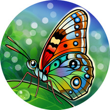 59330 - Beautiful Butterfly Flashtag pathtag geocoin alt geocaching swag