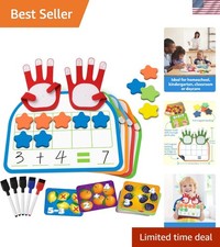 Montessori Math Manipulatives Number Counting Block, Magnetic Ten Frame Addit...