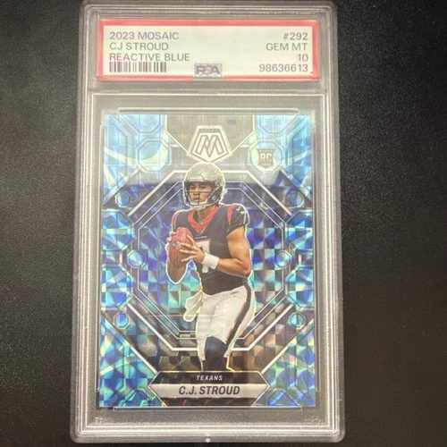 Panini 2023 Mosaic Rookie Reactive Blue C.J. Stroud #292 PSA 10 Texans