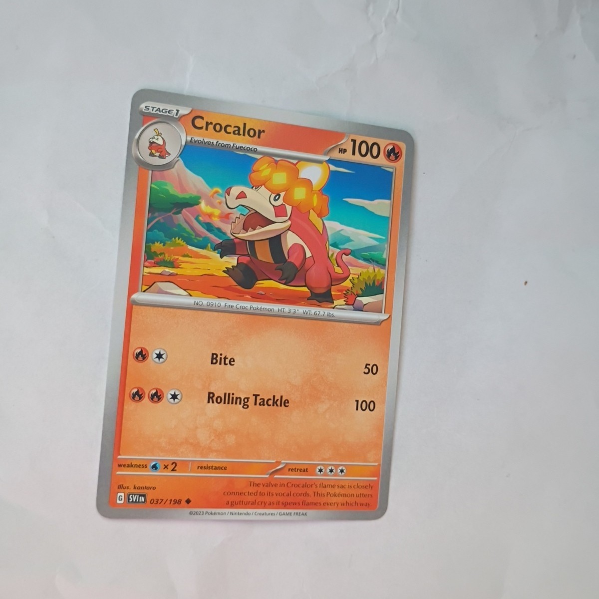 Crocalor Pokemon TCG Card 037/198