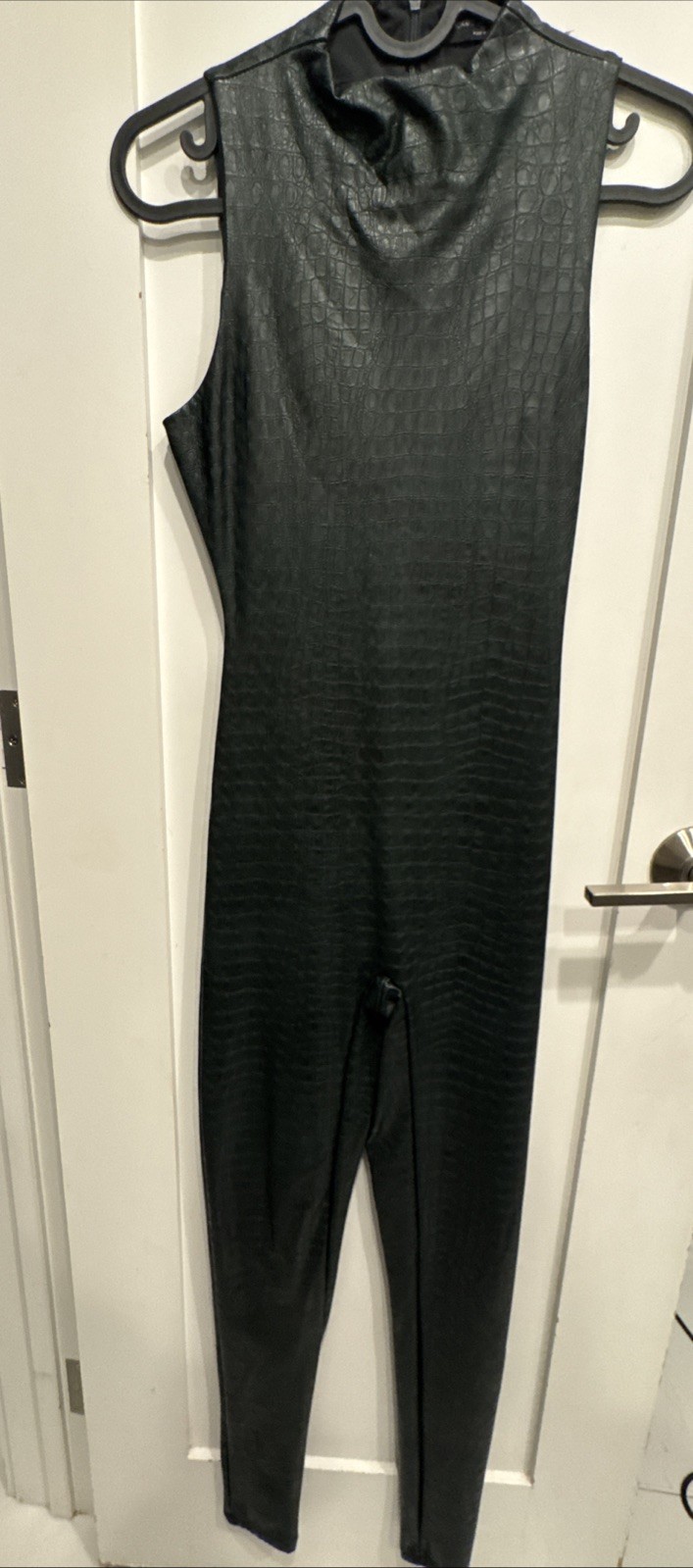 -SOLD OUT- Everywhere NAKED WARDROBE Croc Print leather jumpsuit