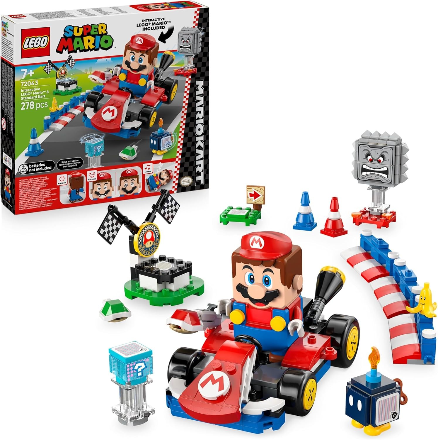 Lego Mario Kart - Kart Interattivo Mario & Standard (Lego Super Mario) - Immagine 6