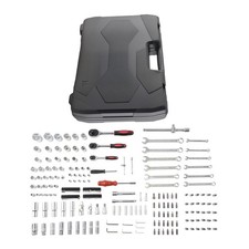 Juego de herramientas de enchufe de llave de trinquete automática de 216 piezas Kit de accionamiento con estuche de extensiones