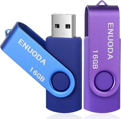 2er Set 16GB USB Stick Metallgehäuse Mehrfarbig USB 2.0 Flash Drive